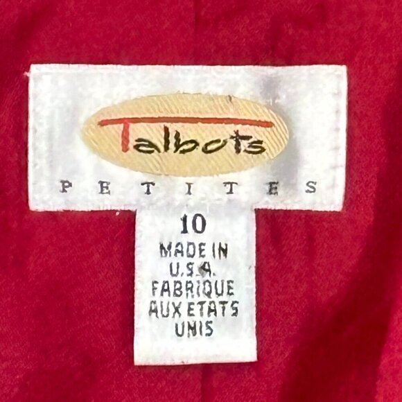 Talbots Wool Blend Red Blazer Size 10 P - Picture 5 of 9
